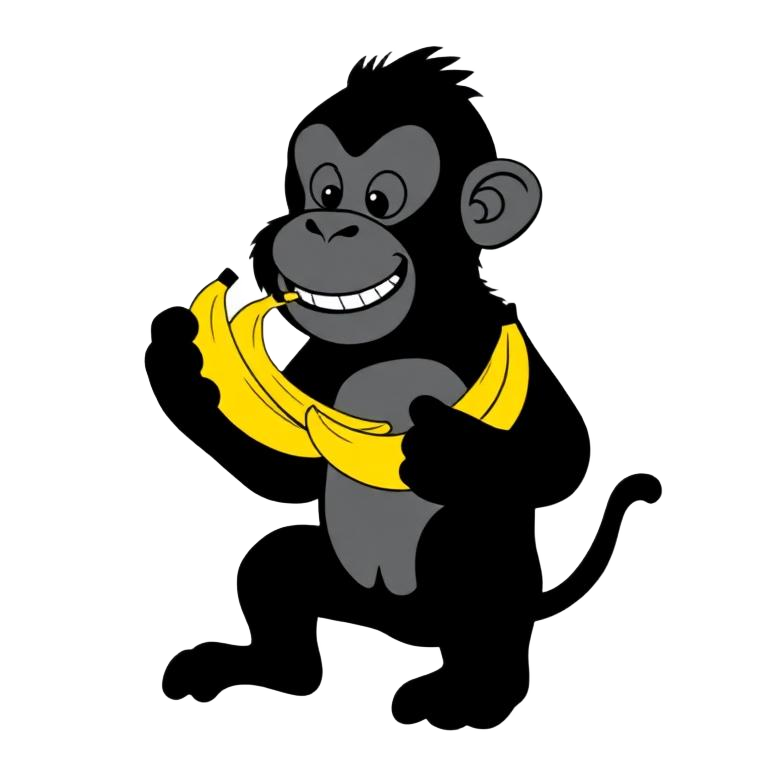 Silverback con tres bananas — lote mayoreo